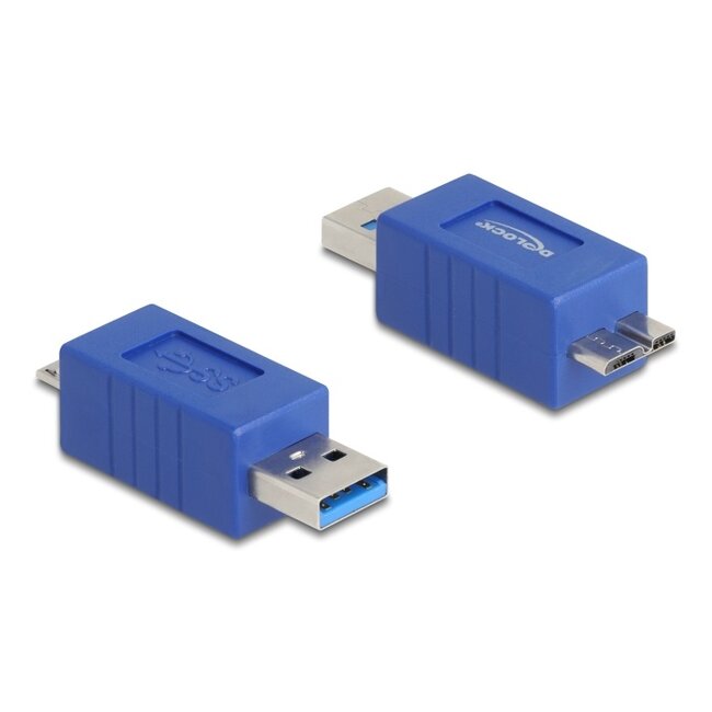 Delock USB 5 Gbps Adapter USB Type-A male to USB Micro-B male (crossed)