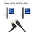 UTP CAT6a slimline netwerkkabel | haaks (links) / recht | LSZH | zwart | 3 meter