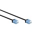 UTP CAT6a slimline netwerkkabel | LSZH | zwart | 0,25 meter