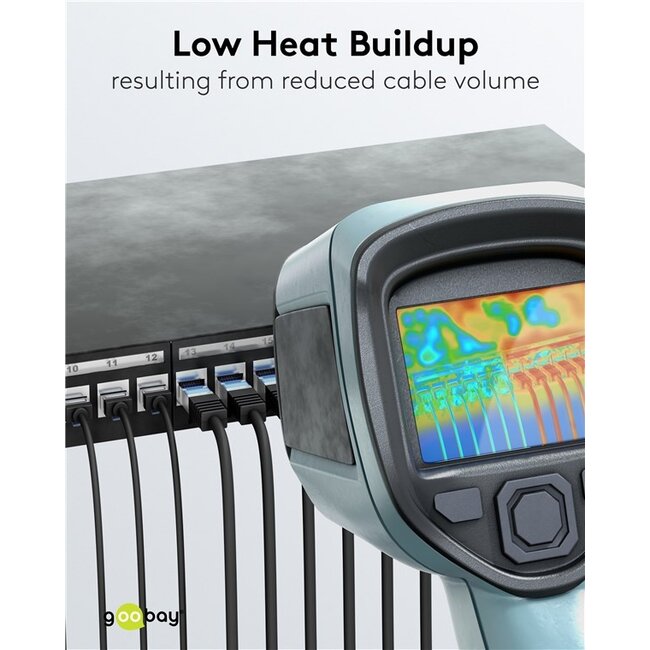 UFTP CAT6a slimline netwerkkabel | LSZH | zwart | 5 meter