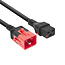 Dual IEC Lock C19 - C20 stroomkabel voor UPS/PDU | 3x 1,50mm | zwart | 3 meter
