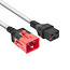 Dual IEC Lock C19 - C20 stroomkabel voor UPS/PDU | 3x 1,50mm | wit | 2 meter