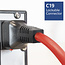 Dual IEC Lock C19 - C20 stroomkabel voor UPS/PDU | 3x 1,50mm | rood | 1 meter