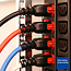Dual IEC Lock C13 - C14 stroomkabel voor UPS/PDU | 3x 1.00mm | rood | 1 meter