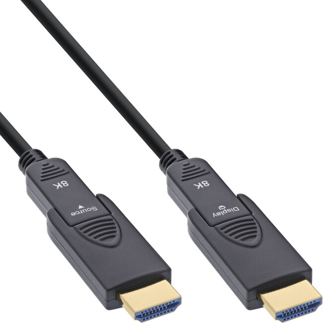 InLine® HDMI AOC cable, Ultra High Speed 2.1, detachable, 8K, 25m