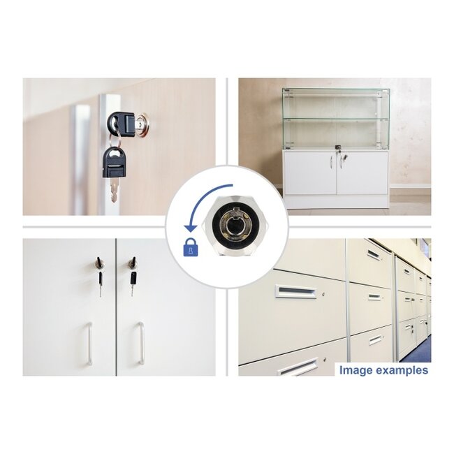 Navilock Cylinder Lever Lock for equipment cabinets with key - 13 mm / 0-(-90)