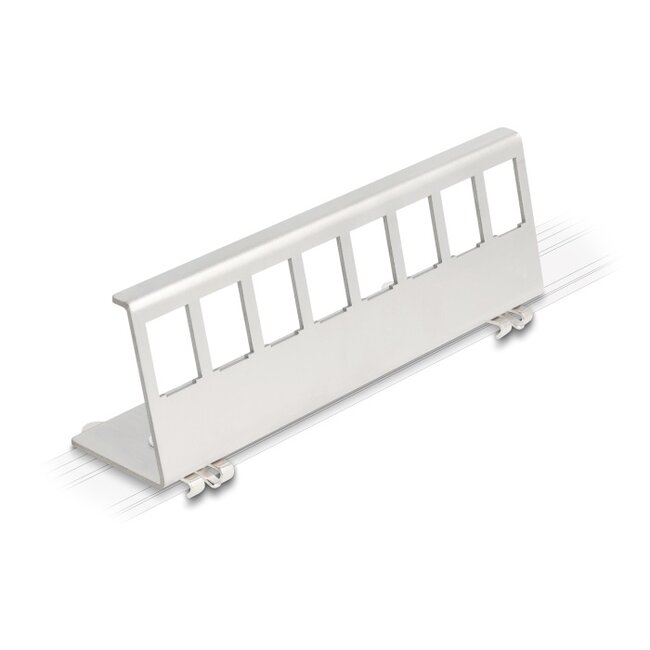 Delock Keystone Metal Mounting 8 Port for DIN rail