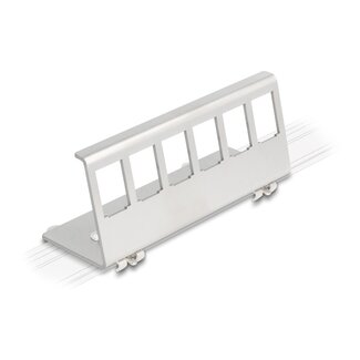 DeLOCK Delock Keystone Metal Mounting 6 Port for DIN rail