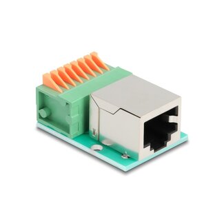 DeLOCK Delock RJ45 female to Terminal Block with push-button Cat.5e