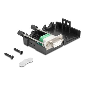 DeLOCK Delock Sub-D connector housing 9 pin serial made of plastic including terminal block Connector socket for RS-232/RS-485/CANBUS
