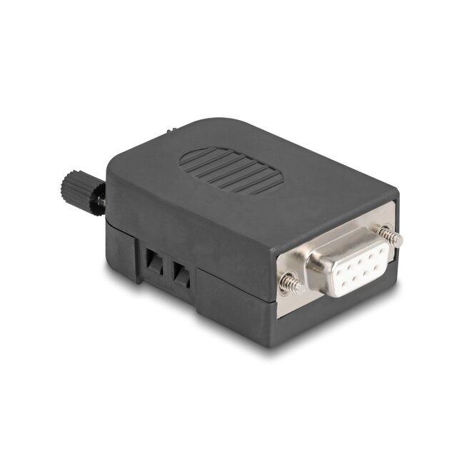 Delock Sub-D connector housing 9 pin serial made of plastic including terminal block Connector socket for RS-232/RS-485/CANBUS