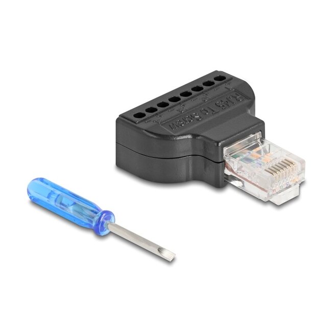 Delock RJ45 plug to Terminal Block with screwdriver Cat.5e