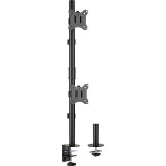 InLine® InLine® Desk Bracket for 2x TV / LED / TFT Display up to 81cm 32" max. 9kg vertical black