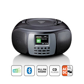 LENCO SCD-860BK - Draagbare DAB+/FM radio met Bluetooth®, CD-speler en groot LCD kleurendisplay - Zwart