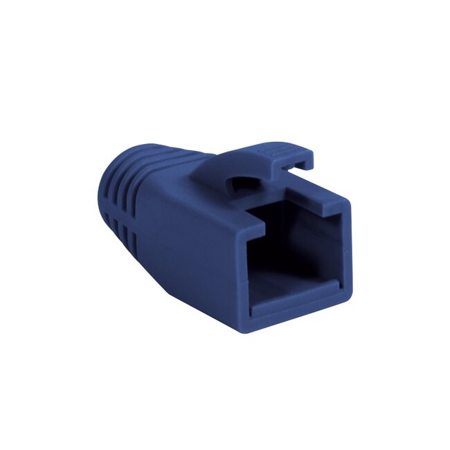 RJ45 netwerkplug huls | kabel tot 8mm | 50 stuks | blauw