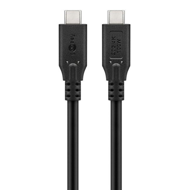 USB-C kabel | USB4 20 Gbps | PD 100W | 4K 60Hz | zwart | 2 meter