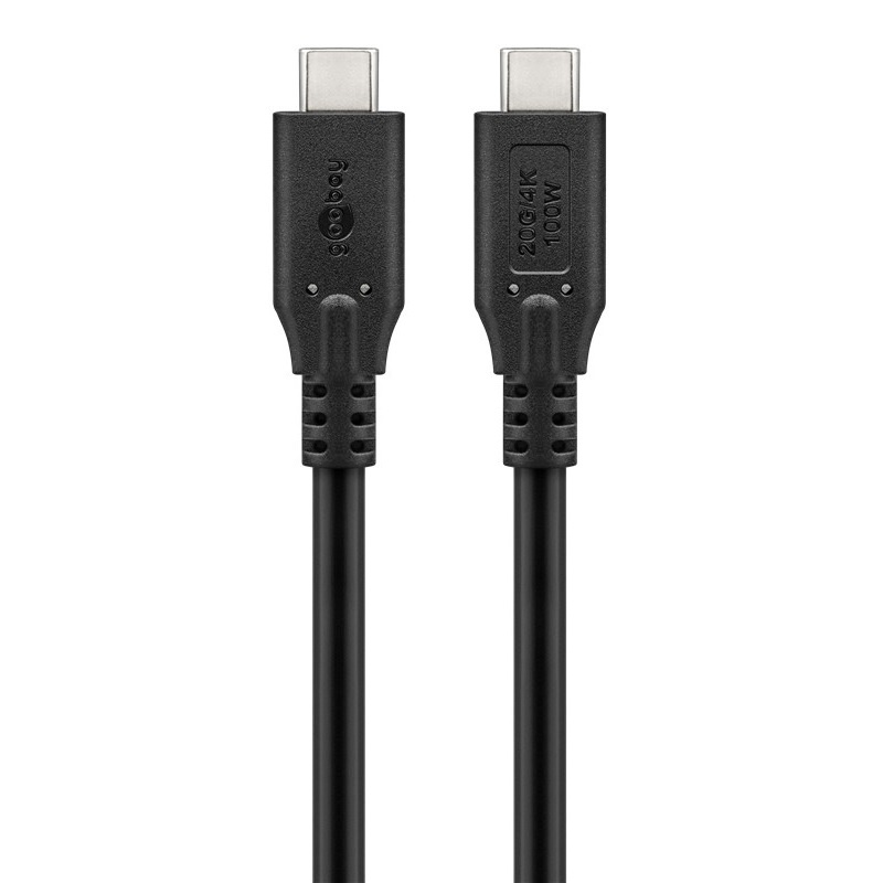Goobay 74198 USB-kabel USB4 Gen 2x2 3 m USB C Zwart