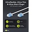 UTP CAT6a slimline netwerkkabel | LSZH | wit | 1 meter