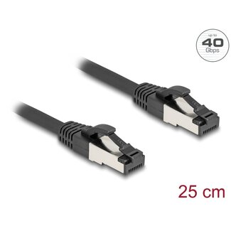 DeLOCK Delock RJ45 Network Cable Cat.8.1 S/FTP 0.25 m up to 40 Gbps black
