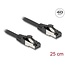Delock RJ45 Network Cable Cat.8.1 S/FTP 0.25 m up to 40 Gbps black