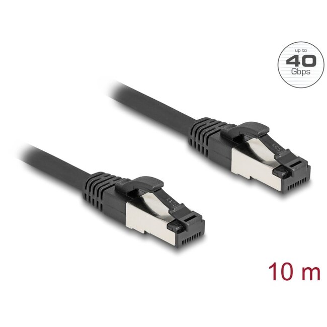 Delock RJ45 Network Cable Cat.8.1 S/FTP 10 m up to 40 Gbps black