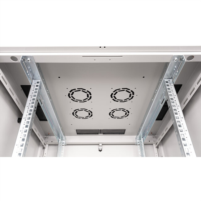 ROLINE 19-inch netwerkkast Basic 22 U, 800x800 BxD Glazen deur grijs