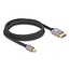 Delock Mini DisplayPort to DisplayPort cable 8K 60 Hz 2 m grey metal without latch