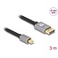 Delock Mini DisplayPort to DisplayPort cable 8K 60 Hz 3 m grey metal without latch