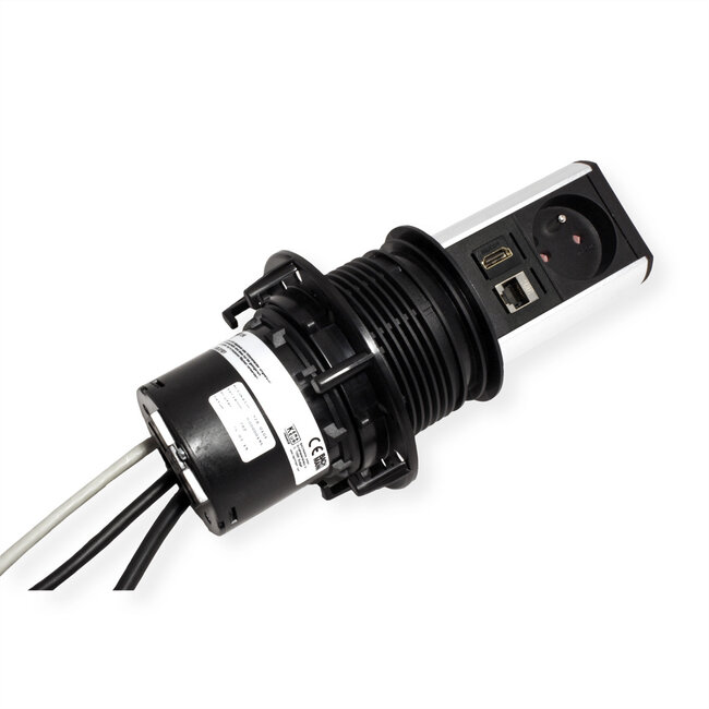 BACHMANN ELEVATOR 1xUTE 1xHDMI 1xCAT6A 90° 0,5m GST18