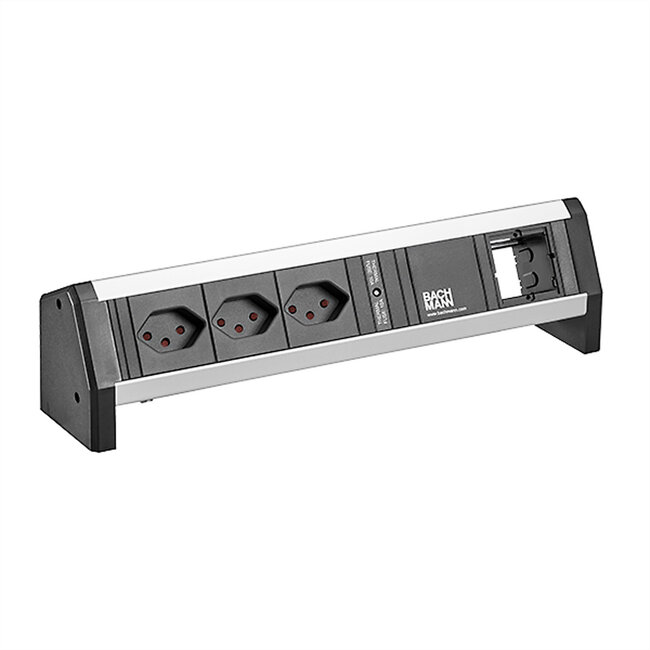 BACHMANN DESK 3xCH T13 90° 1xCM, 1xZekering stroom 1,0m GST18 Zwitserland
