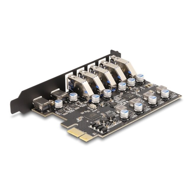 USB 5 Gbps PCI Express x1 Card to 5 x external Type-A + 2 x external USB Type-C™ female