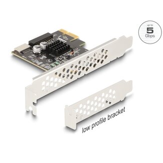 PCI PCI Express x1 Card to 1 x internal USB 5 Gbps Type-E Key A and 1 x 19 pin USB pin header male - Low Profile Form Factor