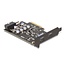 PCI Express x4 Card to 2 x external USB Type-C™ + 1 x internal USB 10 Gbps Type-E Key A and 1 x 19 pin USB pin header male - Low Profile Form Factor