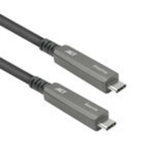 ACT ACT USB-C 3.2 Gen2 Active Optical Cable (AOC), voor touchpanels, video, data, power, 15m