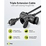 CEE 7/7 - 3x CEE 7/3 outdoor stroom verlengkabel | IP44 | 3x 1,50mm | 25 meter