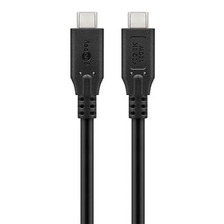 Goobay USB-C kabel | USB4 40 Gbps | PD 100W | 8K 60Hz | zwart | 0,50 meter