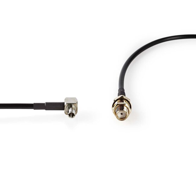 Nedis SMA (v) - TS9 (m) adapter kabel | RG174 | 50 Ohm | 0,20 meter