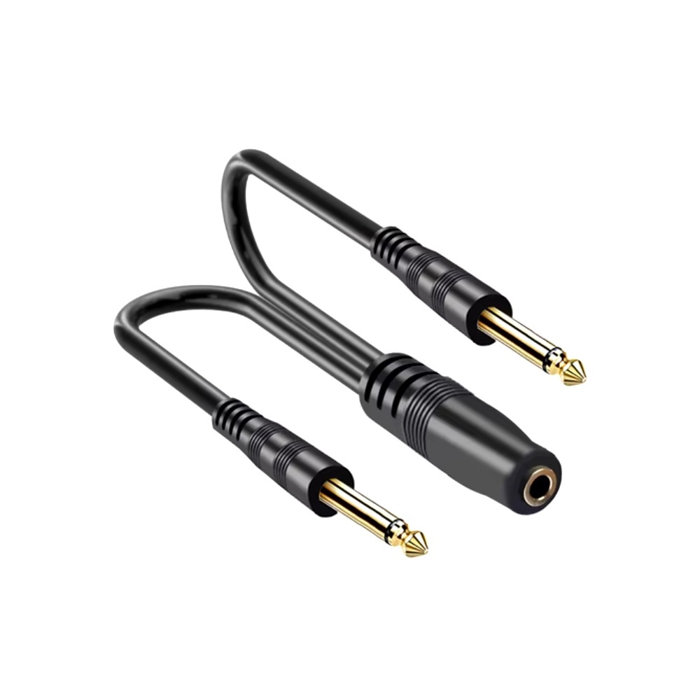 Devinal, Professional 6.35mm Jack to 3.5mm Jack Plug Adapter, TRS, AUX, Stereo, Audio Headphone Jack, Pack of 2