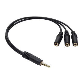 Dolphix 3,5mm Jack naar 3x 3,5mm Jack splitter | 4-polig | 0,30 meter