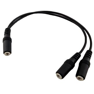 Dolphix 3,5mm Jack (v) - 2x 3,5mm Jack (v) stereo splitter | 0,25 meter