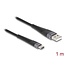 Delock USB 2.0 Cable USB Type-A male to USB Type-C™ male with extended bend protection 1 m