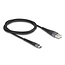 Delock USB 2.0 Cable USB Type-A male to USB Type-C™ male with extended bend protection 1 m