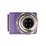 Delock M12 Adapter D-coded 4 pin male to RJ45 jack Cat.5e with mounting hole 90° angled violet