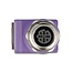 Delock M12 Adapter D-coded 4 pin female to RJ45 jack Cat.5e with mounting hole 90° angled violet