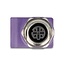 Delock M12 Adapter D-coded 4 pin female to RJ45 jack Cat.5e with mounting hole straight violet