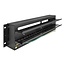 Delock 19″ Circuit-breaker with cover and DIN rail including 2 x cable strain relief rails 3U metal black