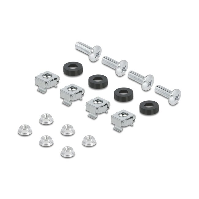 Delock 19″ Circuit-breaker with cover and DIN rail including 2 x cable strain relief rails 3U metal grey