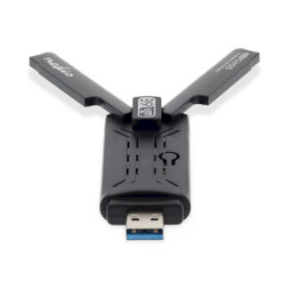 Nedis Netwerk-Dongel | Wi-Fi | AX5400 | 2.4/5/6 GHz (Triple Band) | USB3.0 | Wi-Fi-snelheid totaal: 5400 Mbps | Windows 10 / Windows 11
