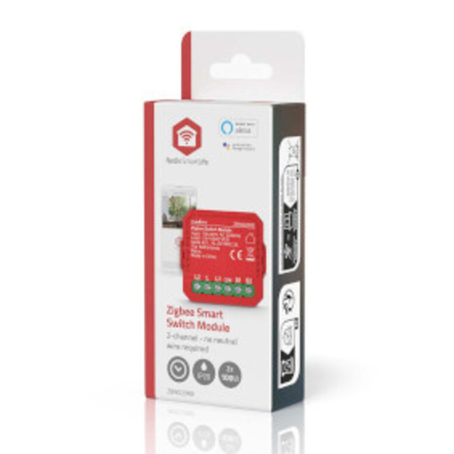 SmartLife Schakelaar | Zigbee 3.0 | 2x100 W | Kroonsteen | App beschikbaar voor: Android™ / IOS
