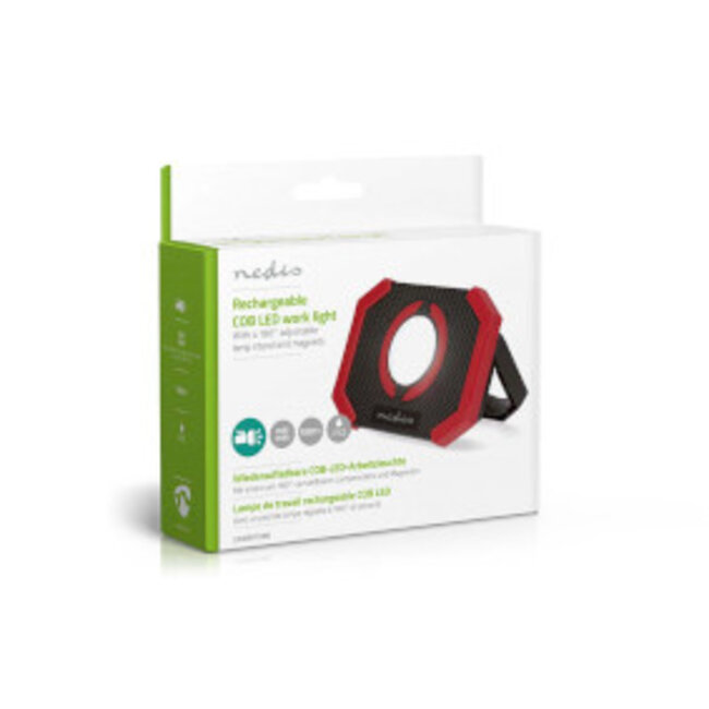 Werklamp | 10 W | Batterij Gevoed | 5 V DC | Ingebouwde Lithium-Ion | Oplaadbaar | Lichtduur: 10 u | 1000 lm | Lichtbereik: 30 m